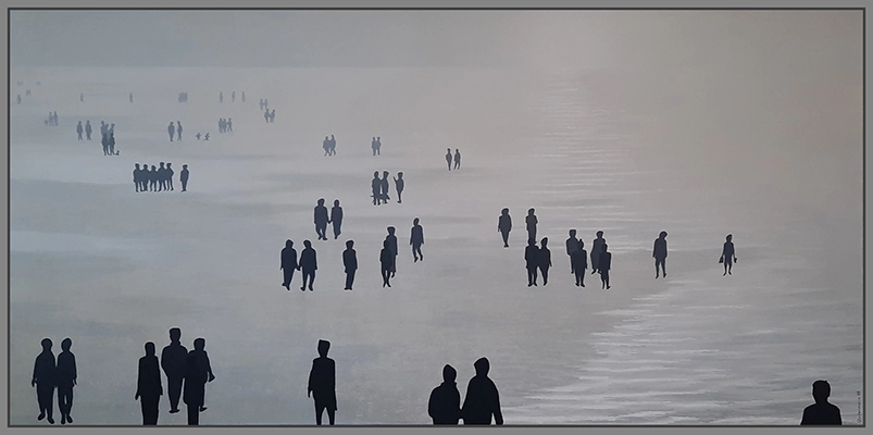 Maximilian Ostermann  | Spaziergang an der Ostsee	175cm x 85cm	2018