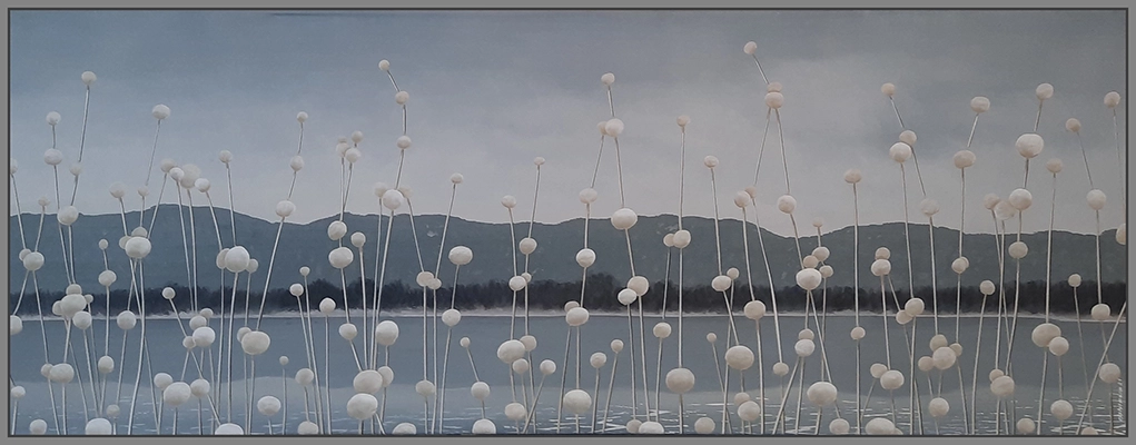 Maximilian Ostermann  | Kugelblumen	170cm x 65cm	2021