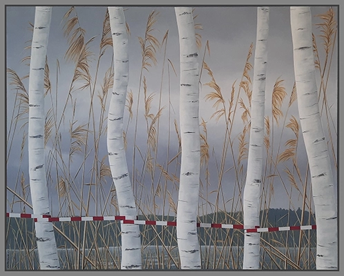 Maximilian Ostermann  | Tatort am See	120cm x 95cm 2023