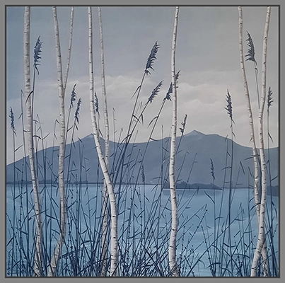Maximilian Ostermann  |  Chiemsee-Blick	100cm x 100cm	2022