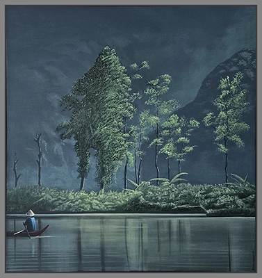 Maximilian Ostermann  |  Mekongdelta	95cm x 95cm	2020