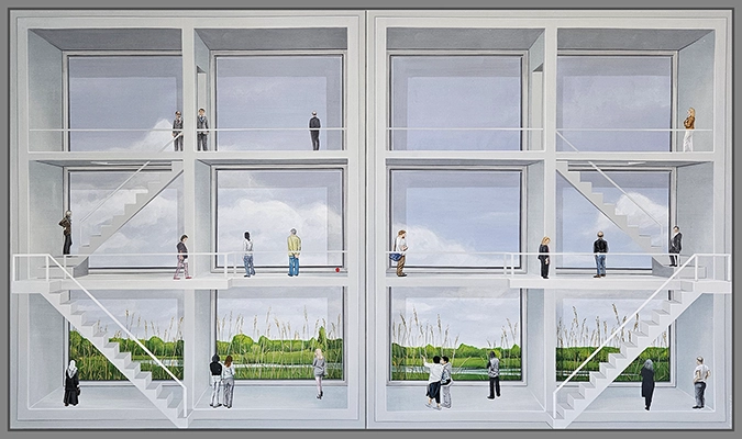 Maximilian Ostermann | Roter Punkt 170cm x 100cm 2020