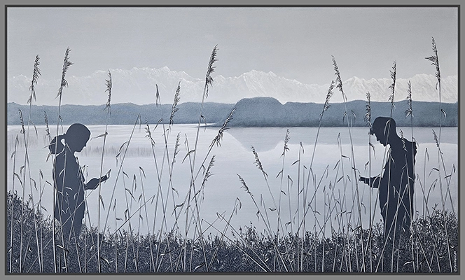 Maximilian Ostermann  | Spaziergang am See 160cm x 95cm 2024